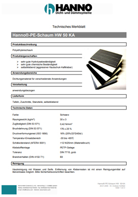 PE-Schaum HW 50 KA